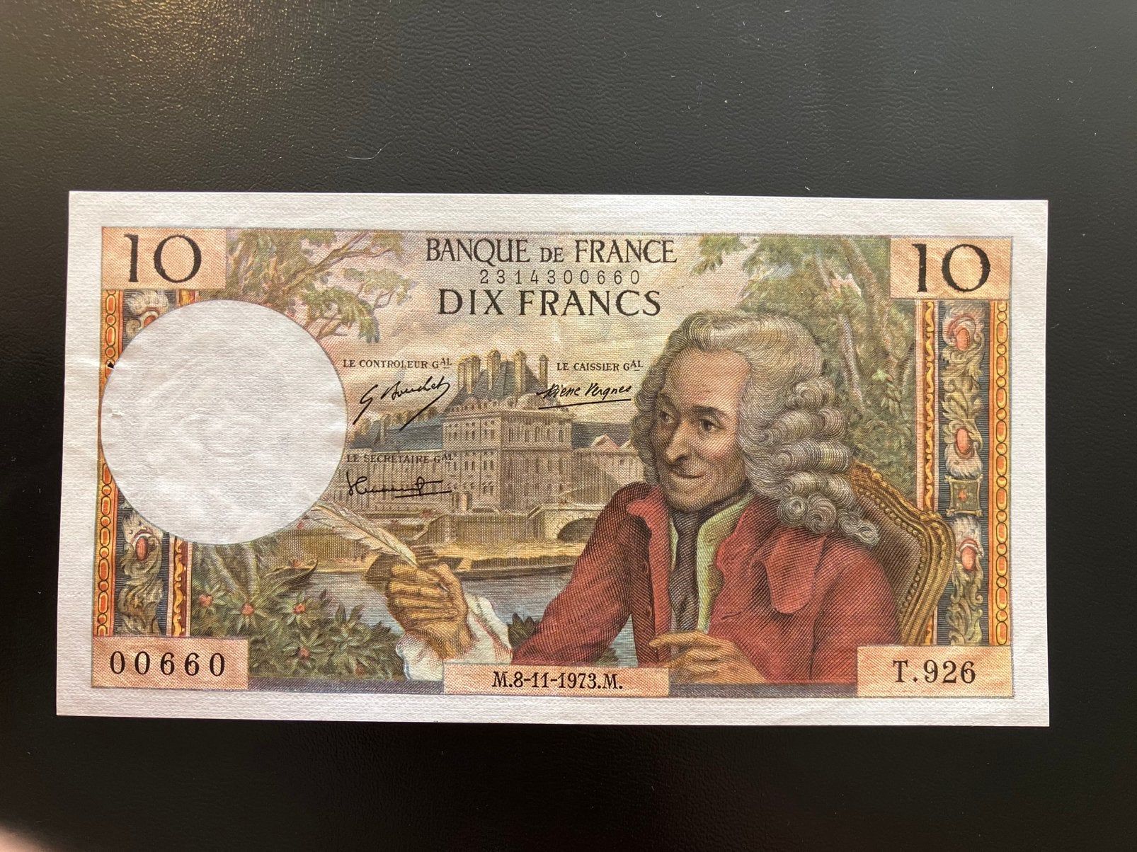 10 francs français - Voltaire 1973 - Belle qualité, Enlèvement ou Envoi, France, Billets en vrac