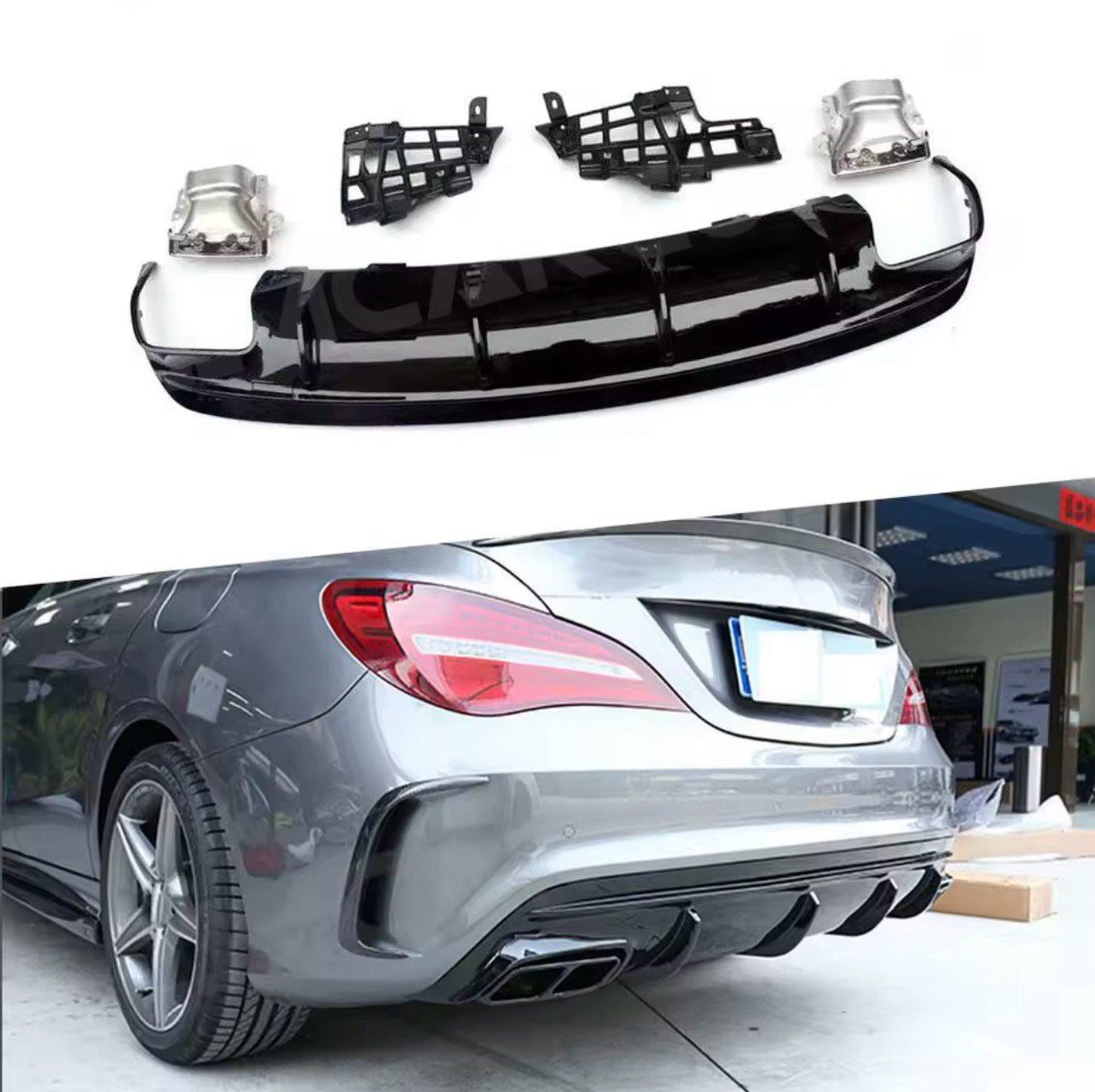 Diffuseur Mercedes CLA W117, Neuf, Arrière, Pare-chocs, Mercedes-Benz