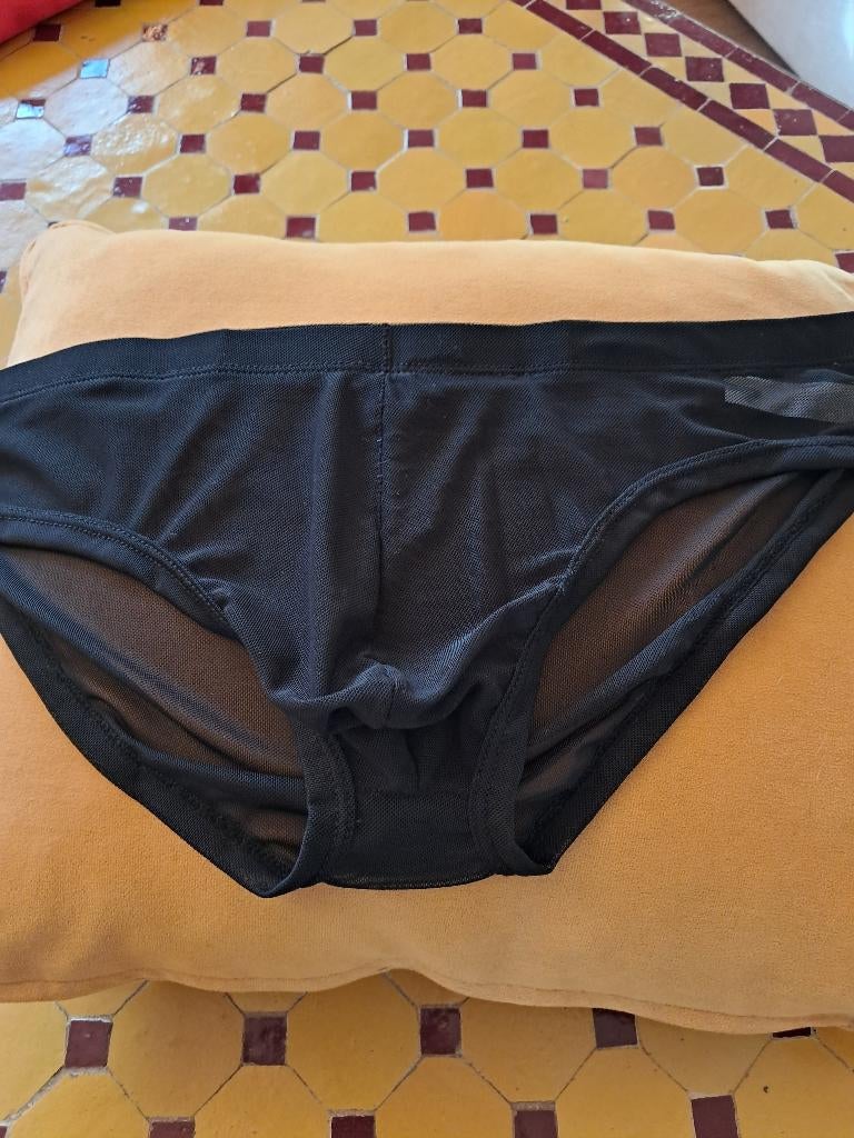 Prachtige zwarte minislip voor heren, sexy maat L, Ophalen, Zwart, Slip