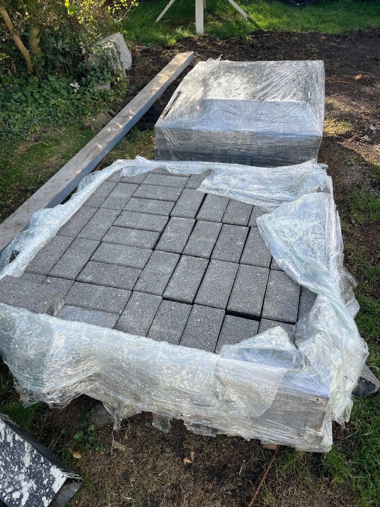 12,5 m2 pavés klinkers gris 22x11x7 cm, Tuiles de terrasse, Béton, Enlèvement, Utilisé