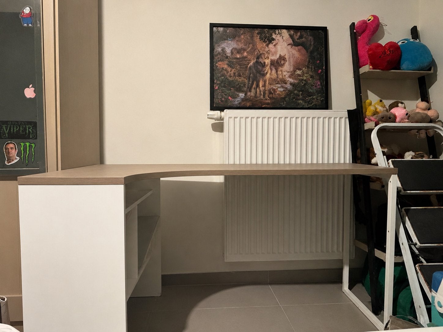 Bureau met 2 lades en extra ruimte, Maison & Meubles, Bureaux, Autres types, 76 cm, Avec tiroirs, Comme neuf