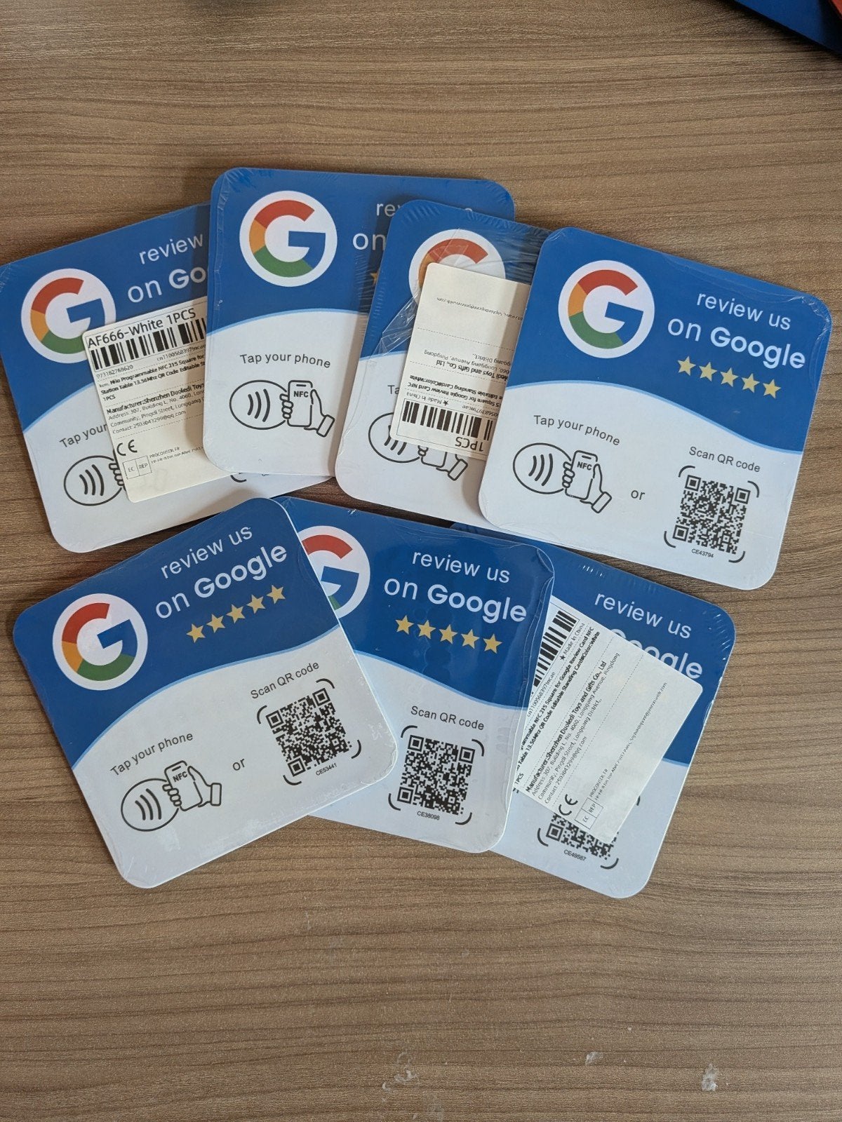 Plaque / Carte NFC Avis Google - Augmentez vos avis clients, Enlèvement ou Envoi