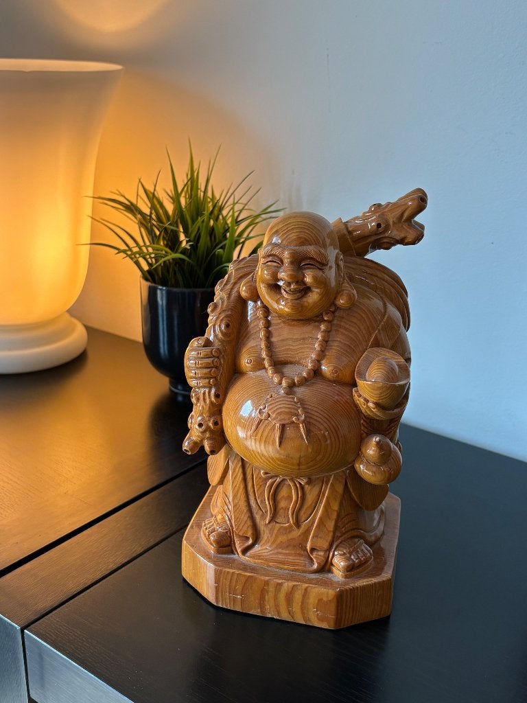 Statue de Bouddha en bois, Enlèvement ou Envoi, Bois, Massif
