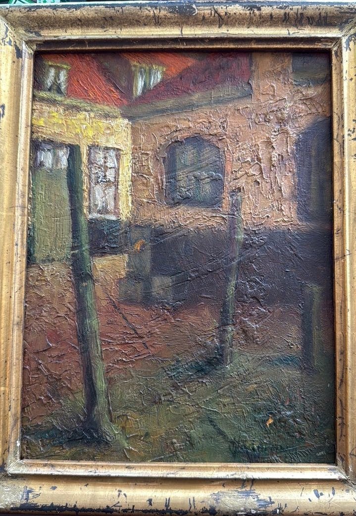 G. Hadermann schilderij Antwerpen, Antiek en Kunst, Ophalen, Gesigneerd, Stads- / dorpsgezicht