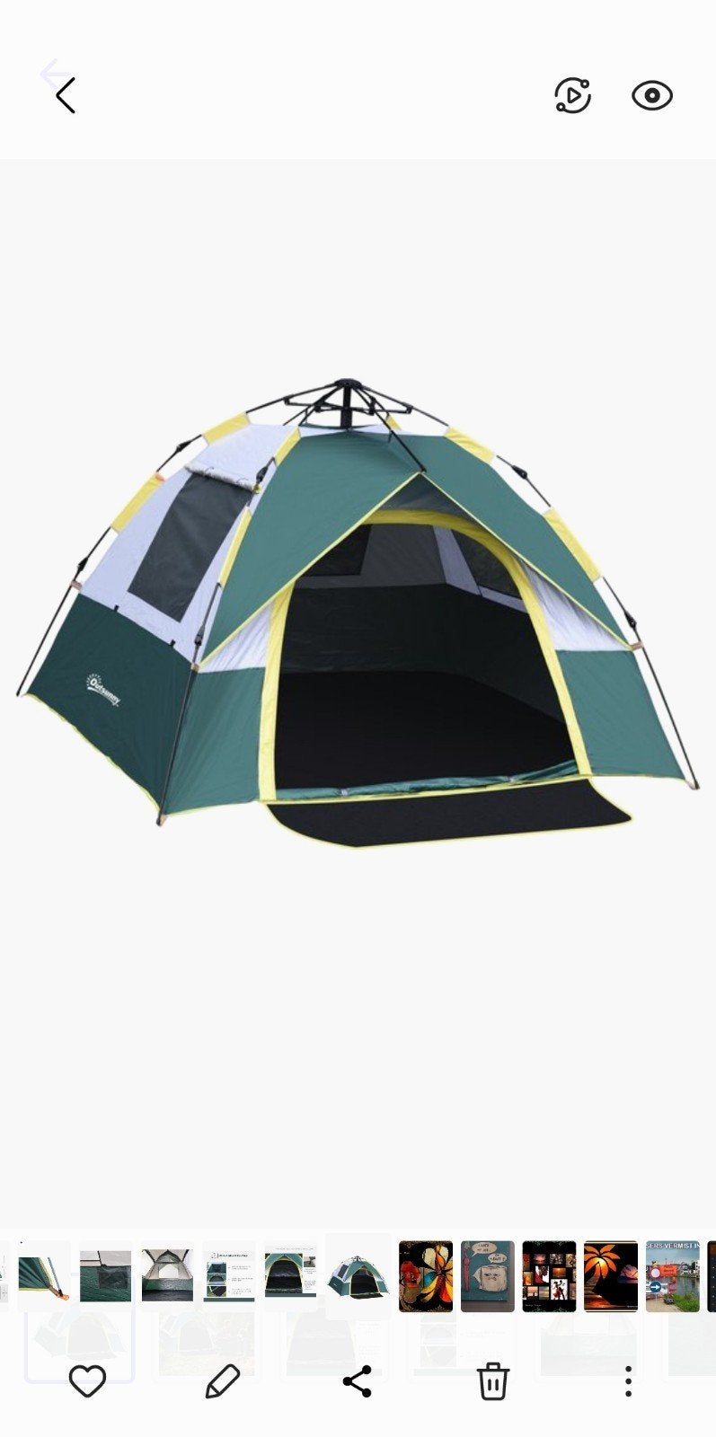 Tent, Ophalen