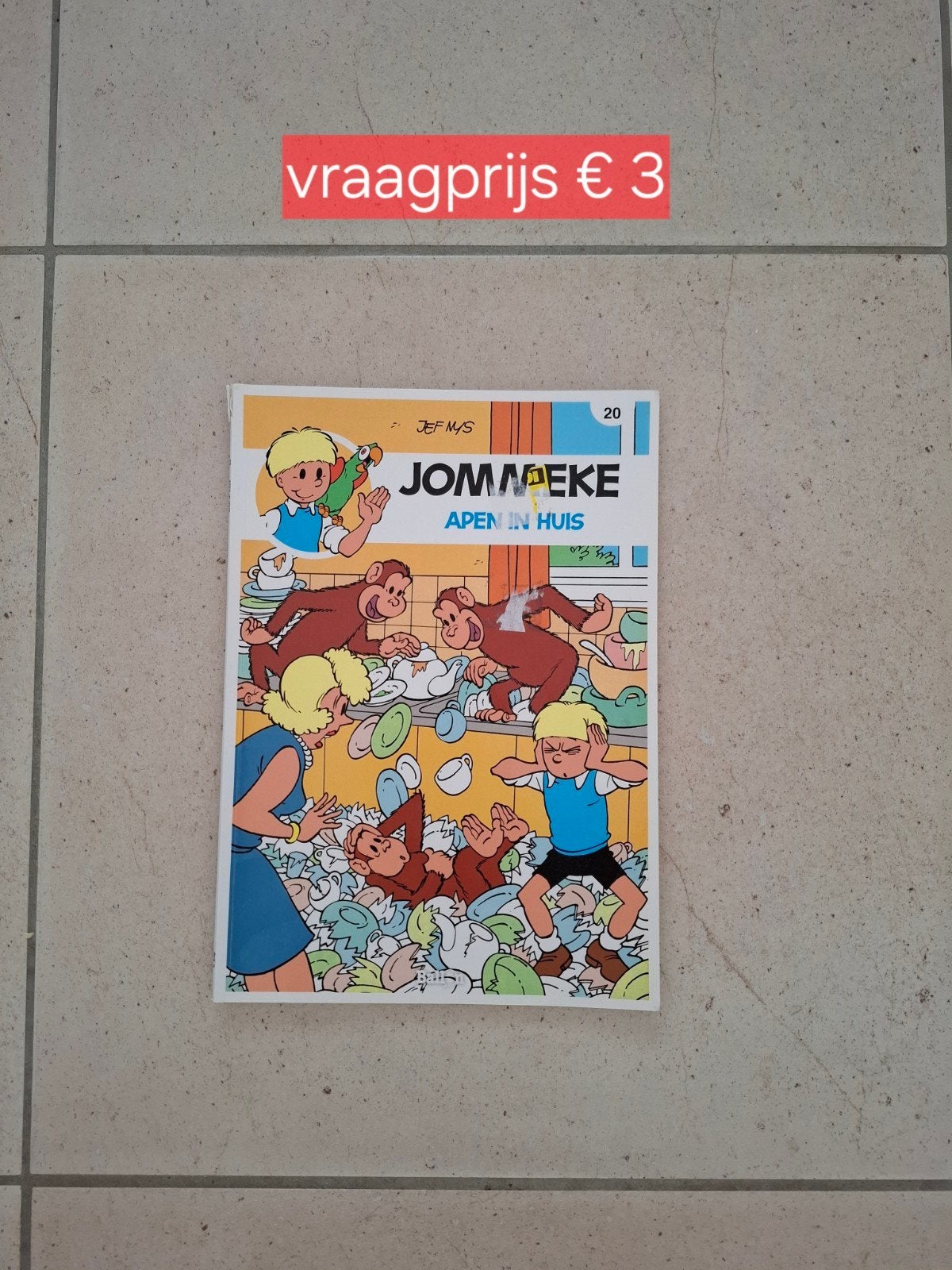 Apen in huis, Eén stripboek, Ophalen of Verzenden, Zo goed als nieuw, Jef Nijs