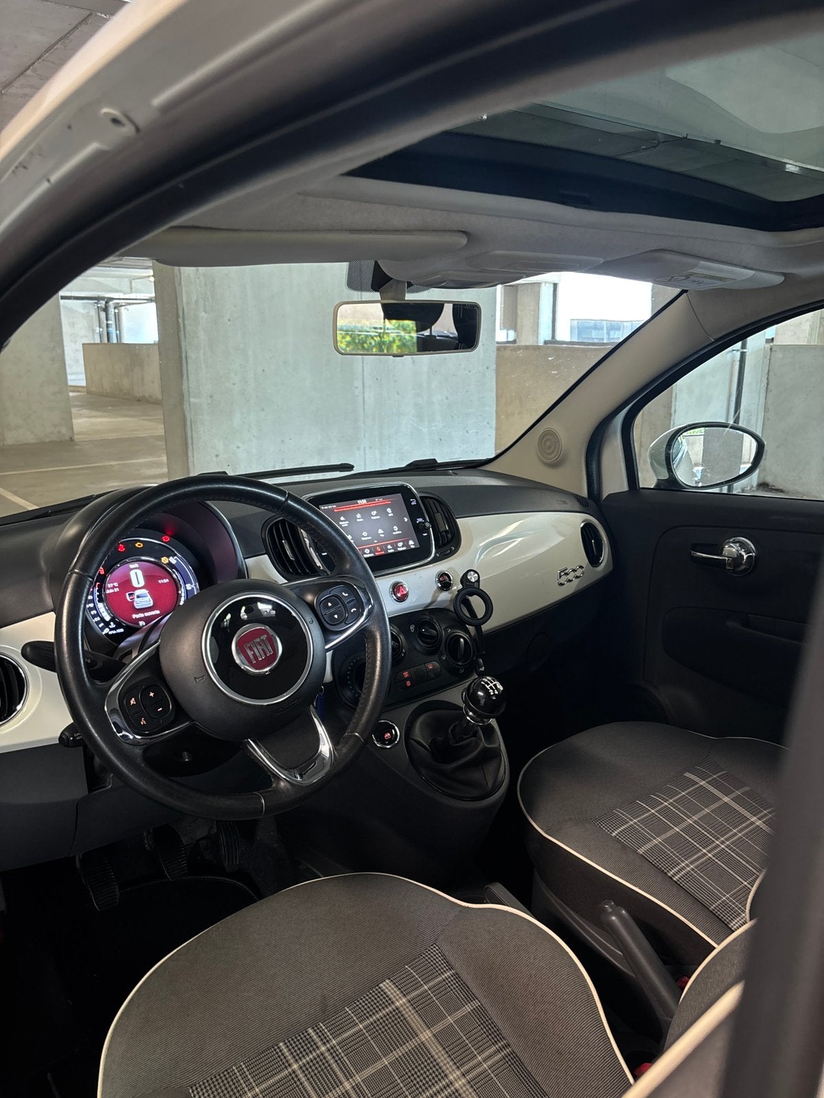 Fiat 500 2017 essence – CT OK – prête à immatriculer, Voorwielaandrijving, 4 zetels, Leder en Stof, Wit