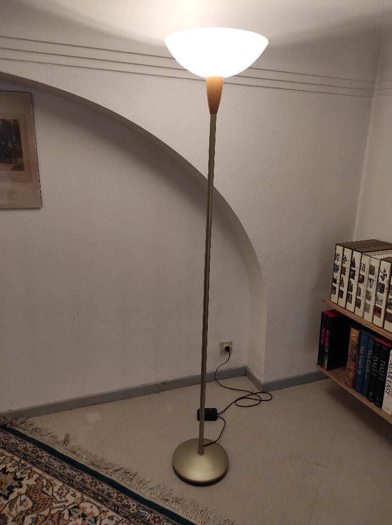 vloerlamp met dimmer - hoogte 175 cm, Huis en Inrichting, Ophalen, Gebruikt, Glas, 150 tot 200 cm