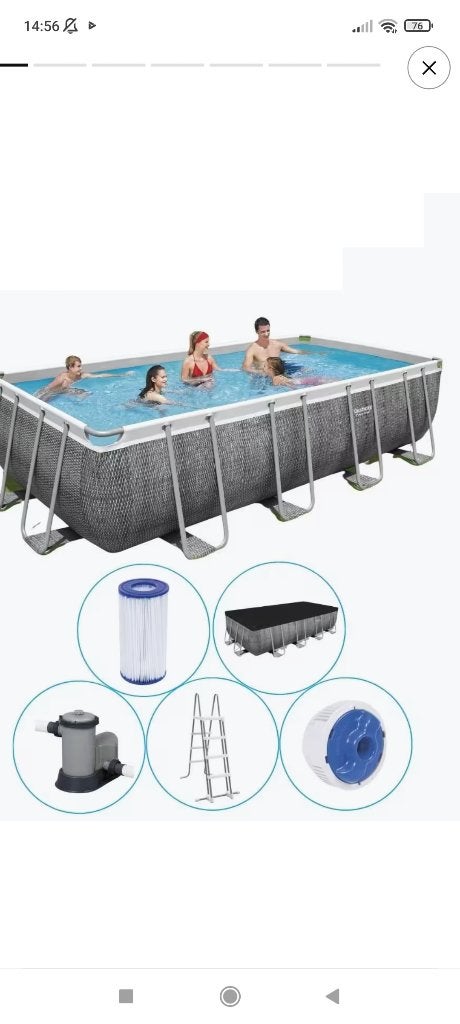 Zwembad pro steel Bestway, Jardin & Terrasse, Piscines, Enlèvement, Utilisé, Rectangulaire, 120 cm ou plus