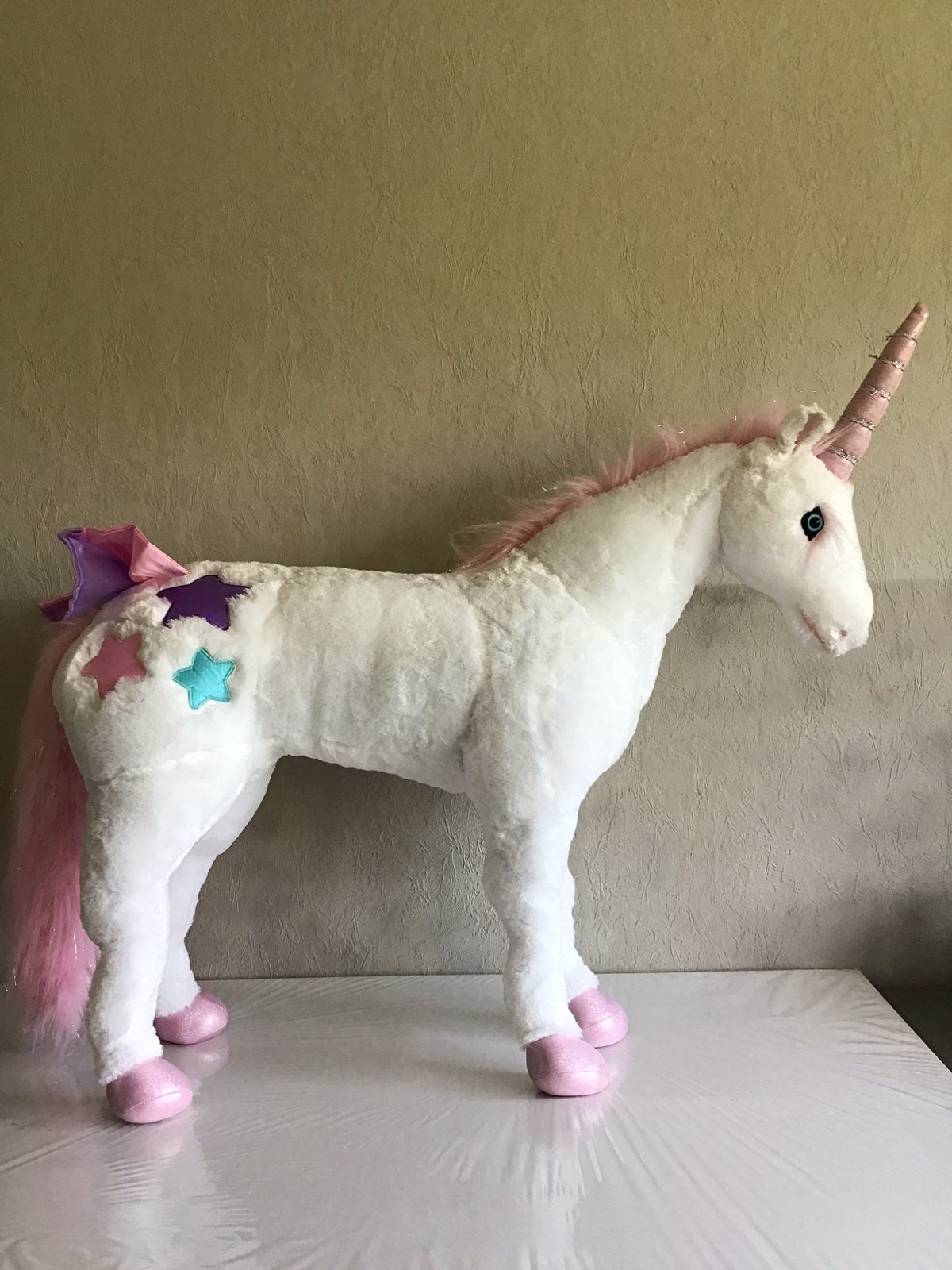 Groot knuffel paard, Enfants & Bébés, Jouets | Peluches, Enlèvement, Comme neuf, Licorne