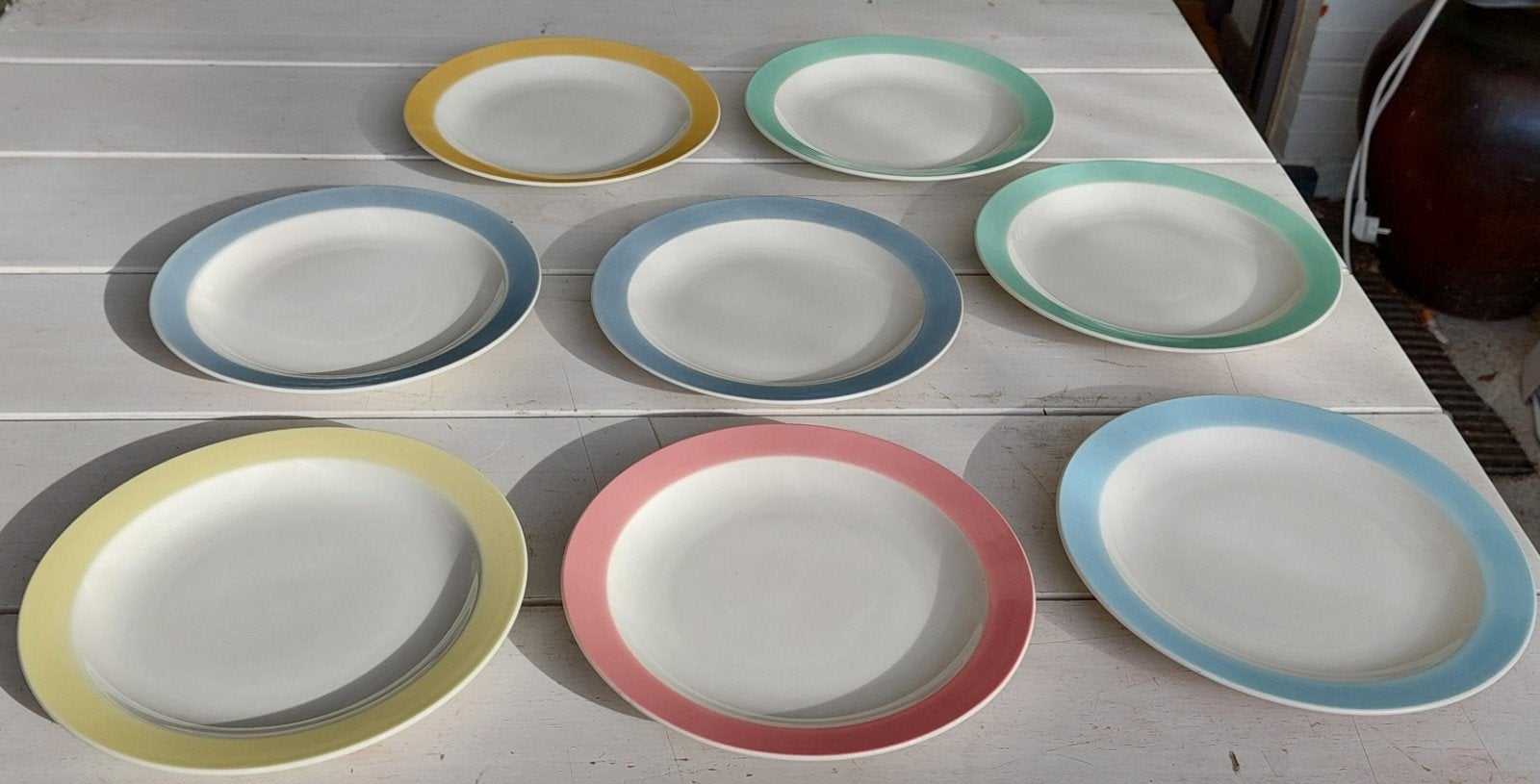 set van 8 pastel borden royal sphinx Maastricht, Enlèvement ou Envoi