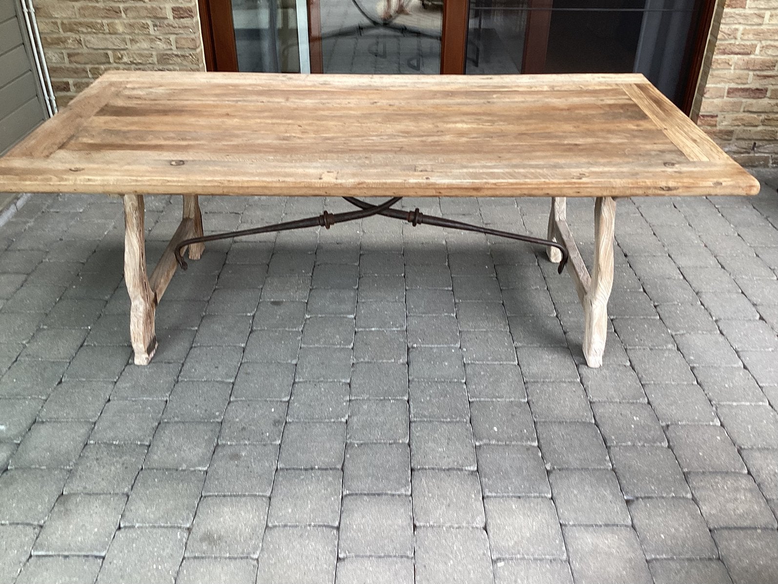 Zware eiken tafel, Ophalen, Gebruikt, Rechthoekig, Hout