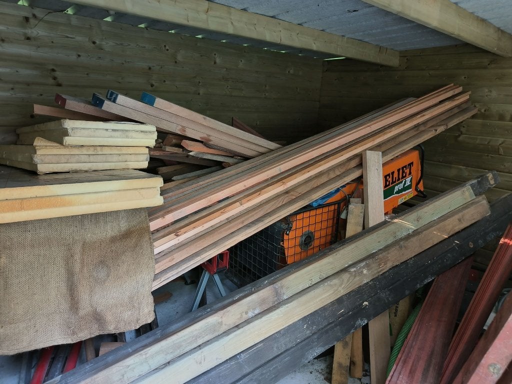 Houten balken en planken, Ophalen