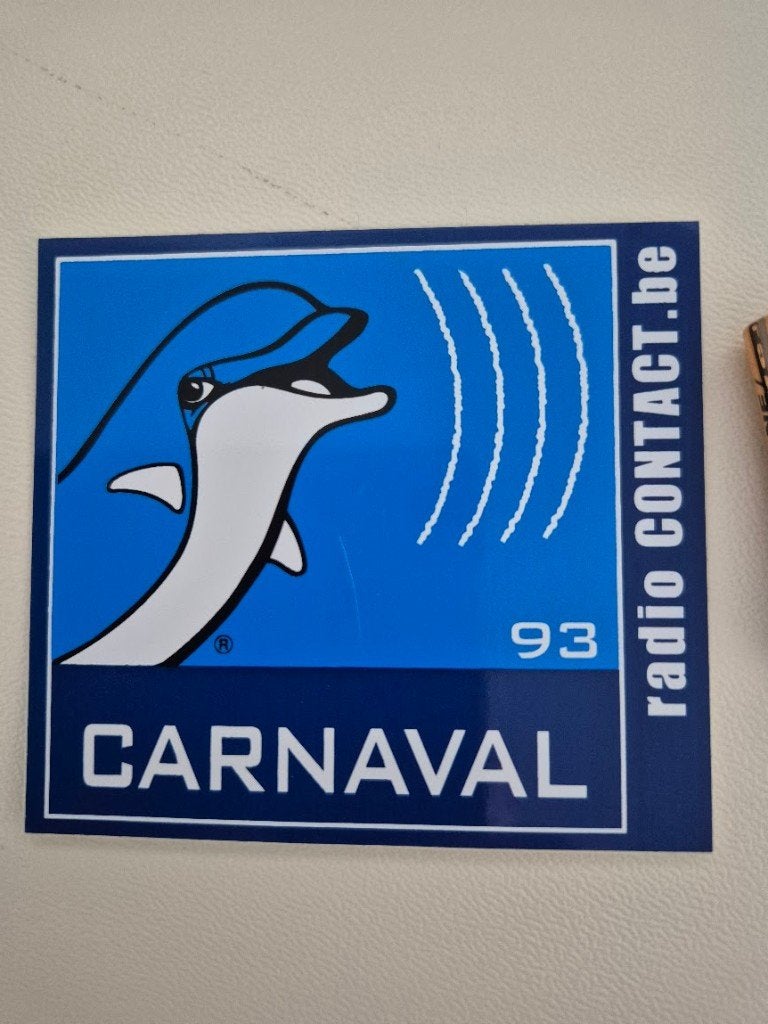 Aalst carnaval sticker Radio Contact 1993, Collections, Enlèvement ou Envoi