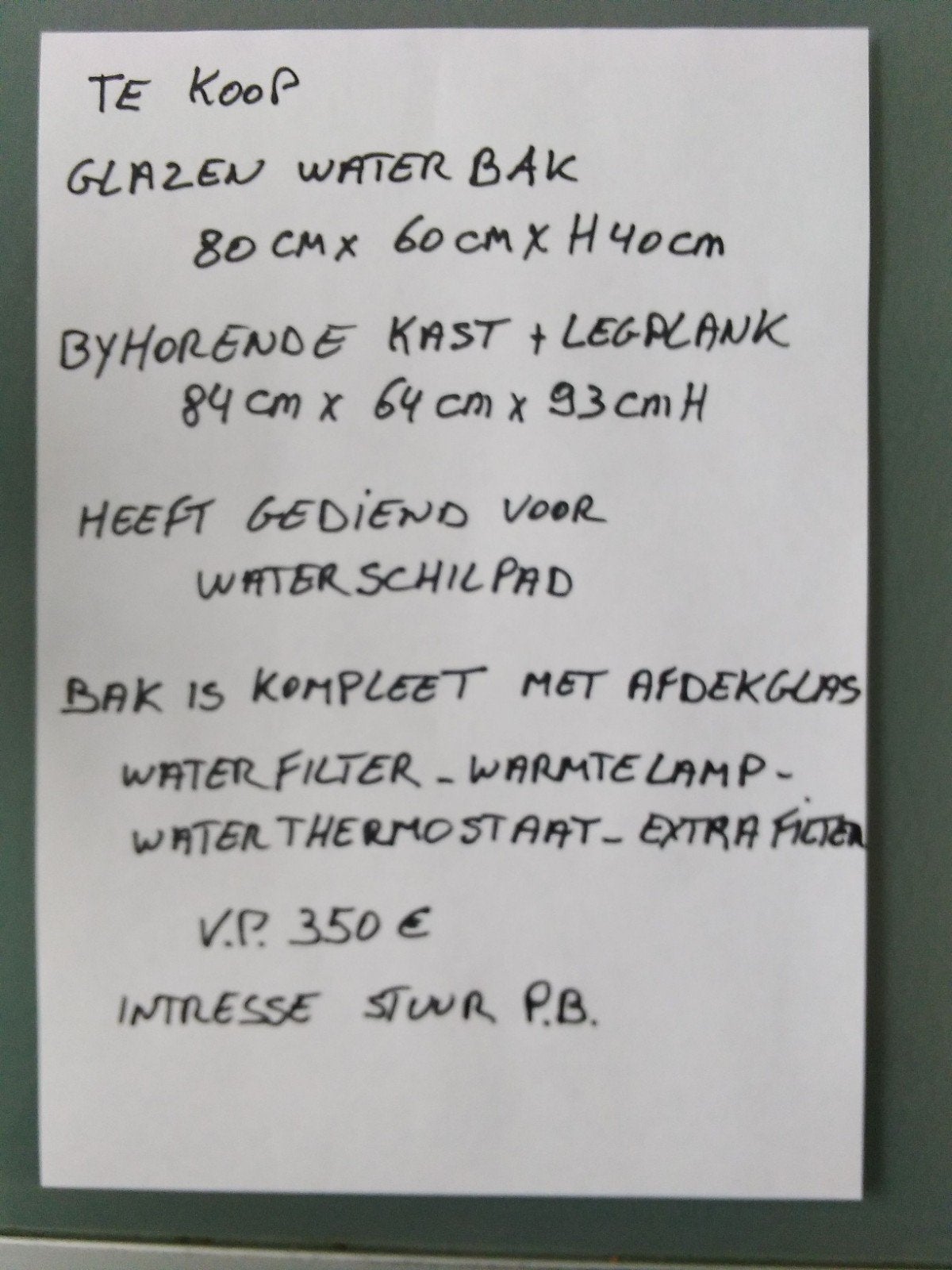 waterbak voor schildpadden