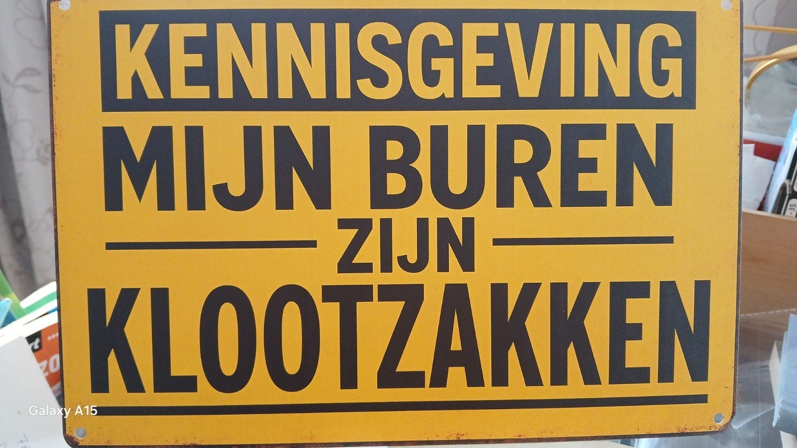 buren zijn prima klootzakken bord., Tekstbord, Metaal, 30 cm, Nieuw