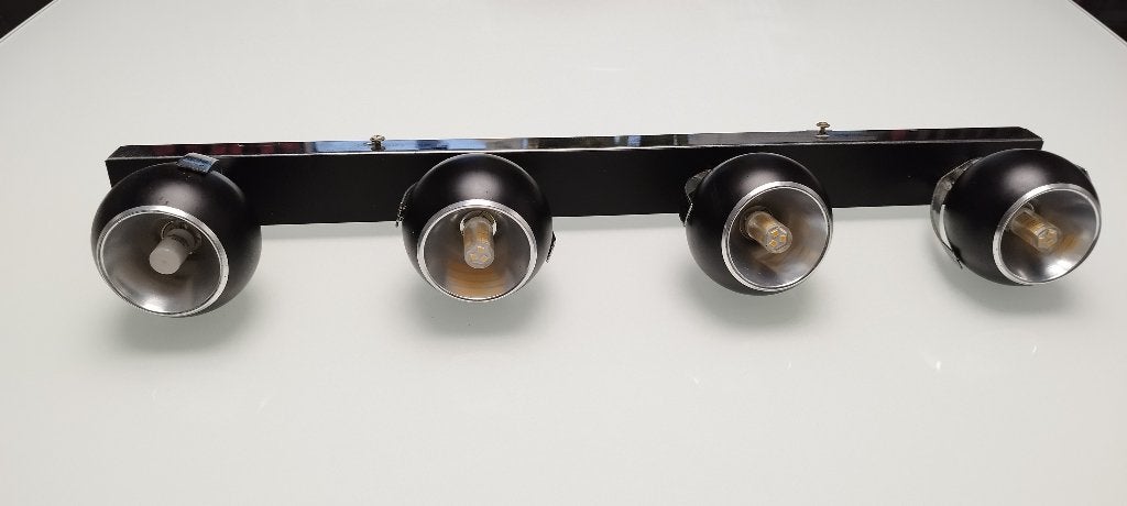 lustre avec ampoules, Enlèvement ou Envoi, Comme neuf, Noir, Métal