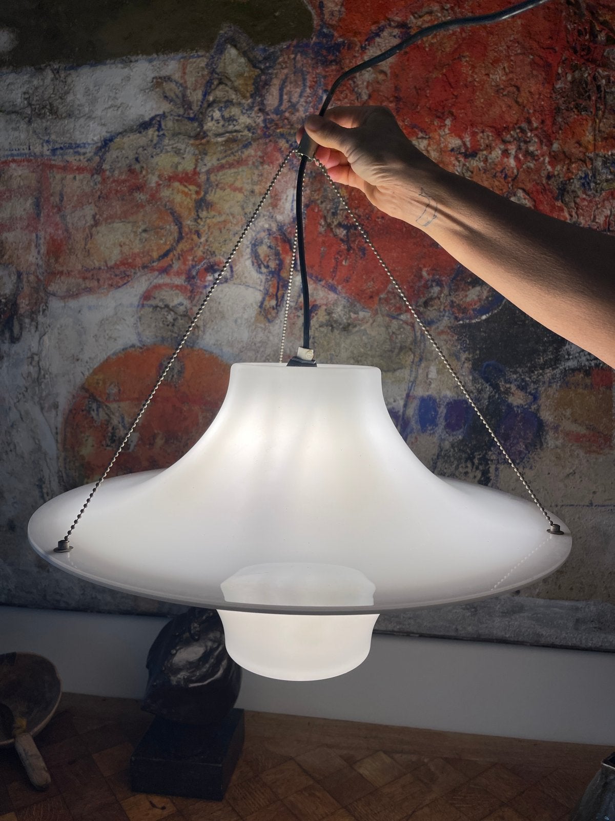 Kunstof vintage hanglamp, Enlèvement