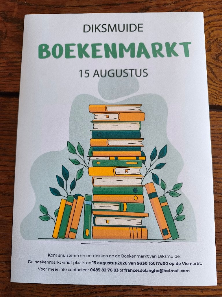 grote boekenmarkt vismarkt diksmuide 15 aug, Boeken, Ophalen of Verzenden