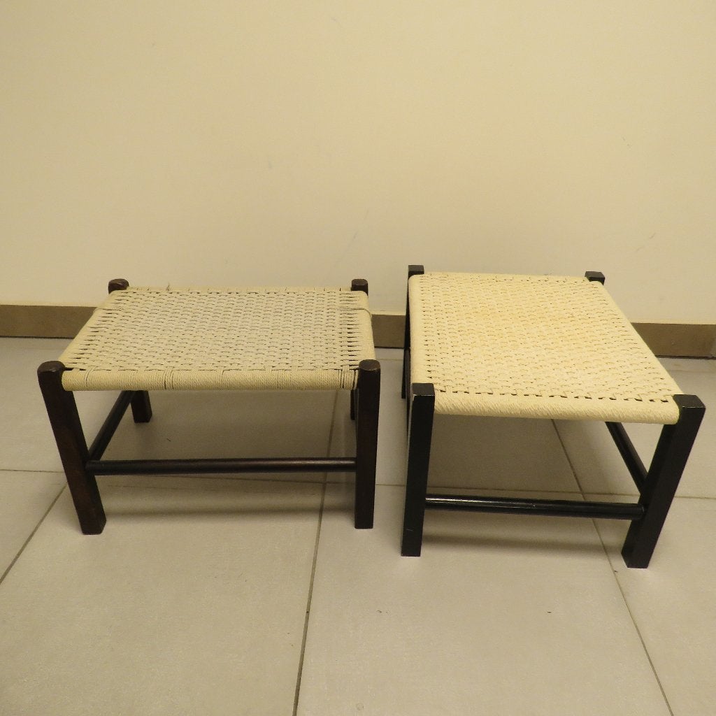 Repose-pieds tissé style Design danois Hans Wegner 1960, Enlèvement ou Envoi