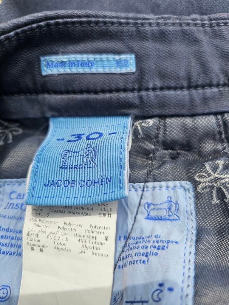 Luxe heren navy katoenen broek JACOB COHËN Bobby NP+ €400, Kleding | Heren, Broeken en Pantalons, Verzenden, Blauw, Jacob  Cohën