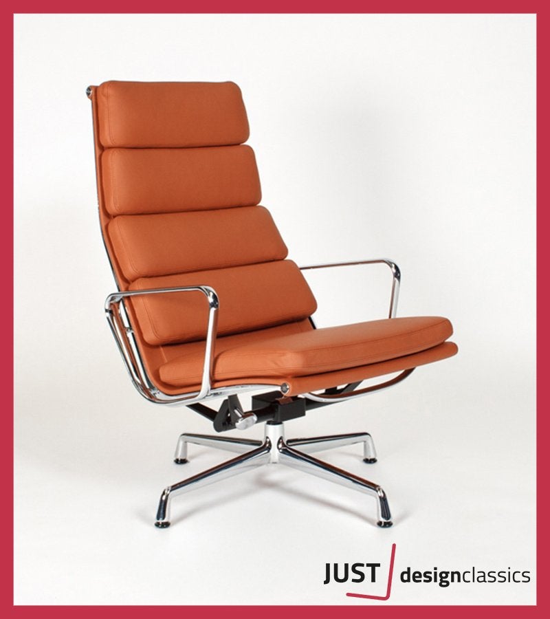 Eames Vitra ea 222 Cognac Leder Chroom NIEUW, Ophalen, Nieuw