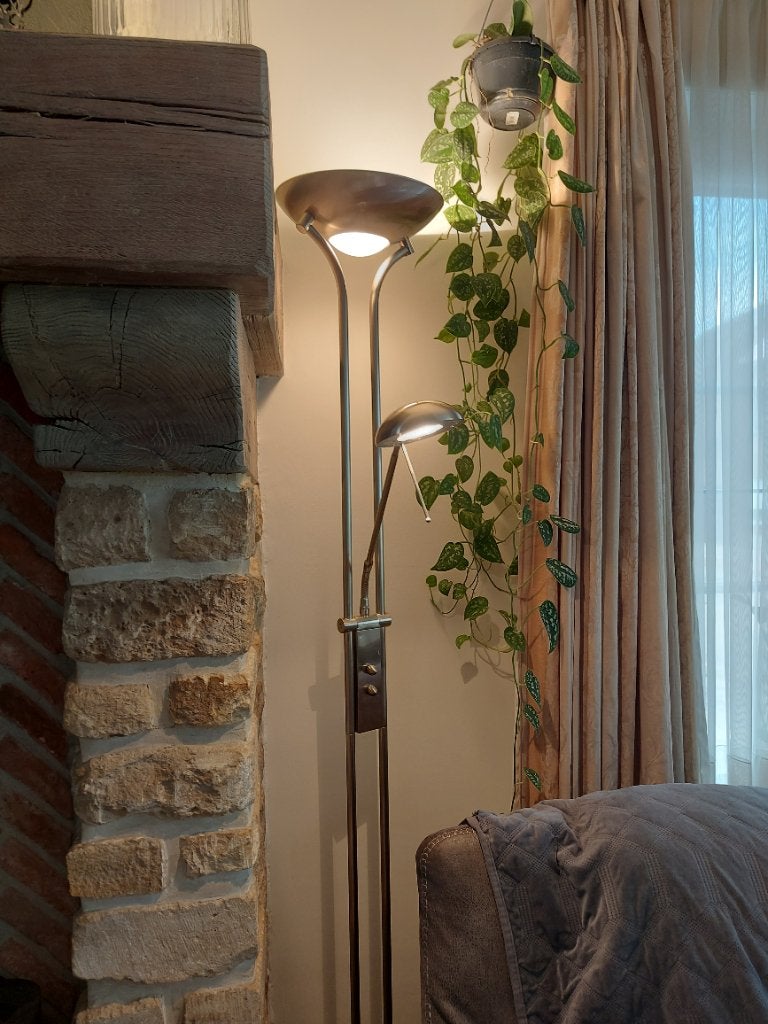 Lamp met leeslamp, Maison & Meubles, Lampes | Lampadaires, Enlèvement, Utilisé, 150 à 200 cm