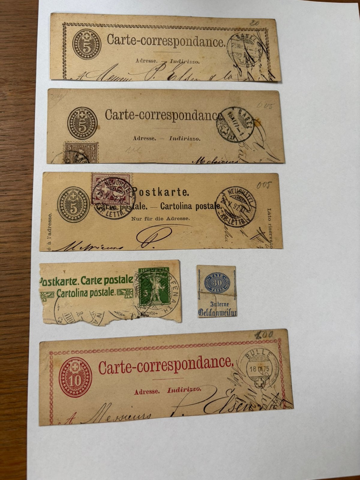 Oude Zwitserse poststukken, Ophalen of Verzenden