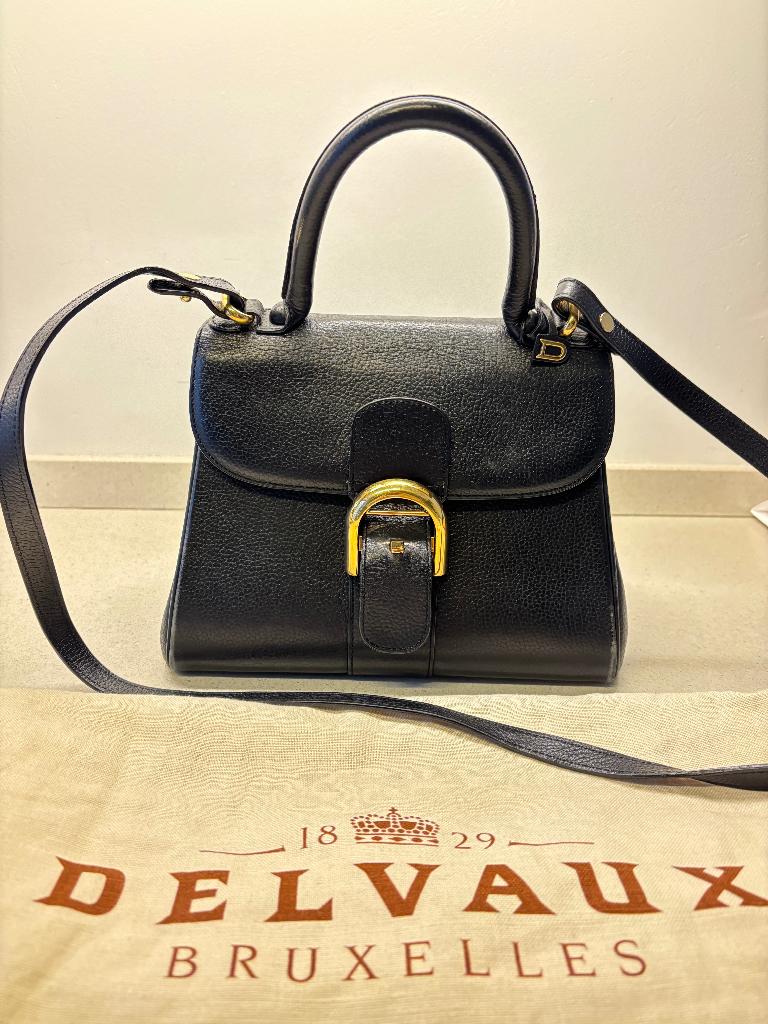 Delvaux Brillant zwart, Ophalen, Gebruikt, Zwart, Handtas
