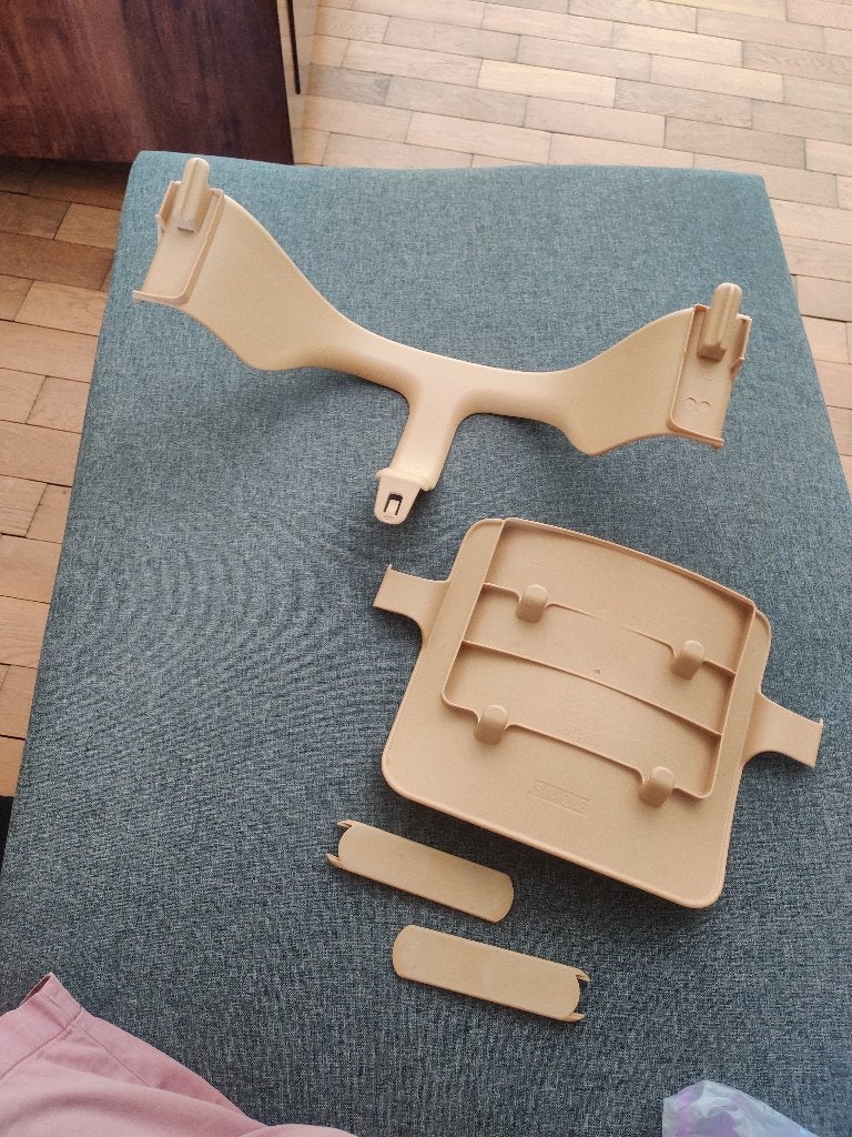 triptrap Stokke verkleinset lichtbruin, Kinderen en Baby's, Kinderstoelen, Ophalen, Zo goed als nieuw, Meegroeistoel, Stoelverkleiner