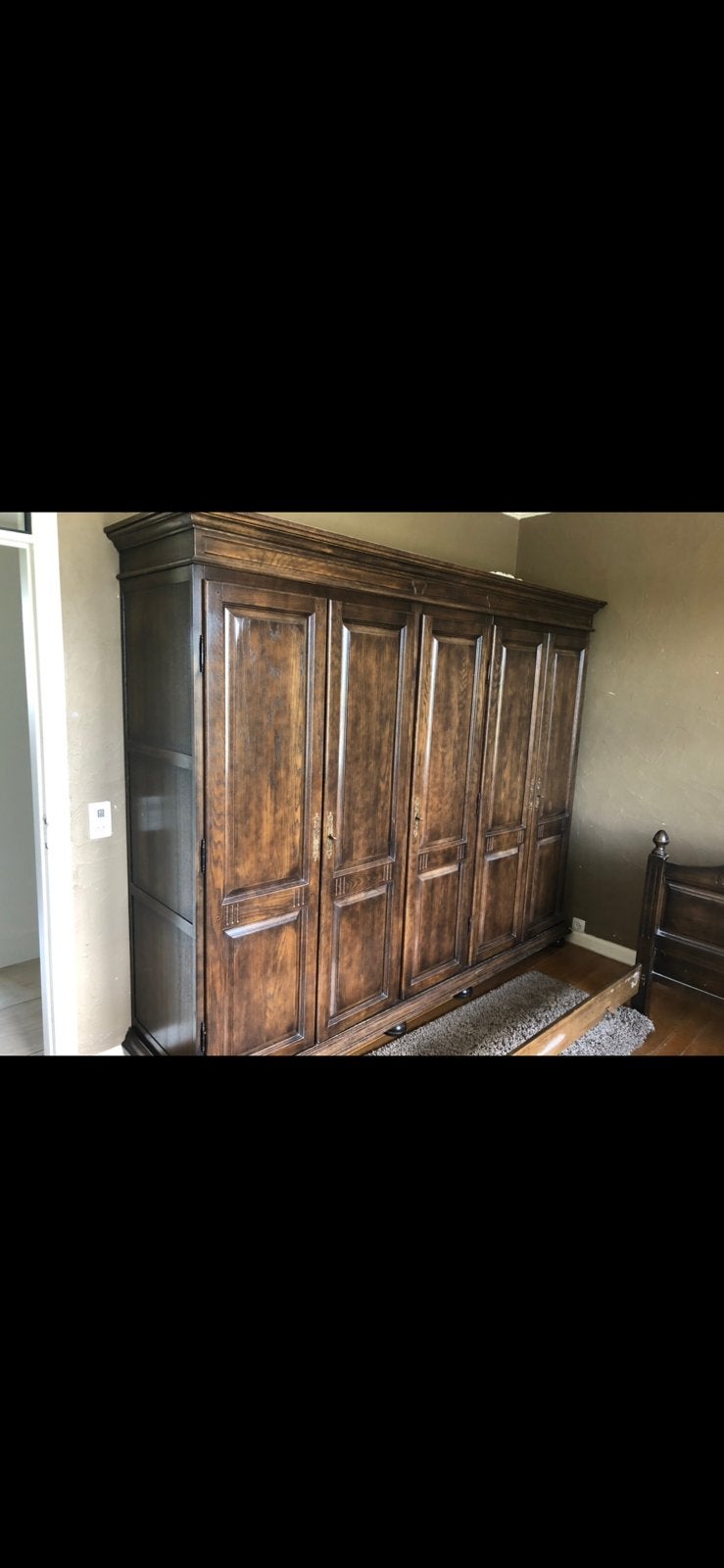 Slaapkamer massief hout, Avec tiroir(s), 200 à 250 cm, Enlèvement, Utilisé