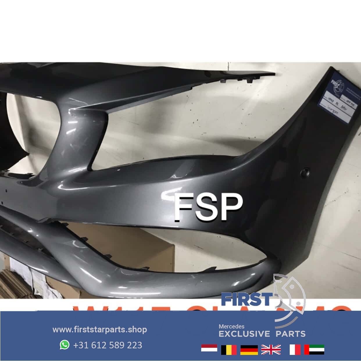 W117 C117 CLA FACELIFT AMG VOORBUMPER Mercedes ZWART WIT GRI, Gebruikt, -, Voor, Ophalen of Verzenden
