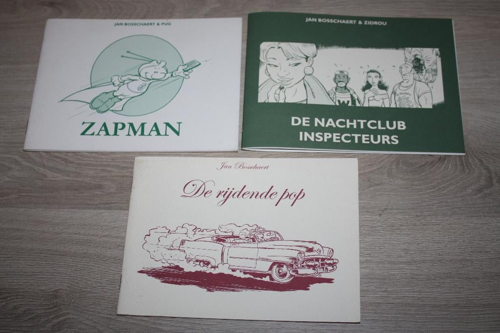 3x Jan Bosschaert , Pug , Zidrou , Mercator  , 2x gesigneerd, Nieuw, Ophalen of Verzenden, Jan Bosschaert, Meerdere stripboeken