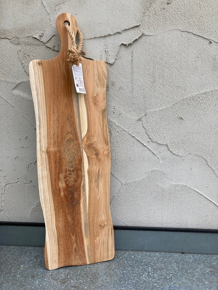 SERVEERPLANK SNIJPLANK 59 CM TEAKHOUT NIEUW, Ophalen of Verzenden, Nieuw, Hout