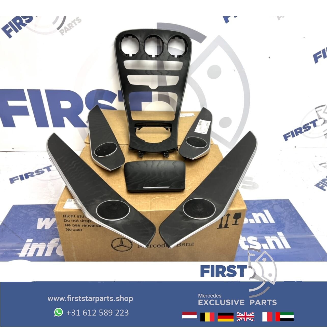 W205 AMG MIDDENCONSOLE + INTERIEUR LIJSTEN SET zwart ESSEN H, Utilisé, -, -, Enlèvement ou Envoi