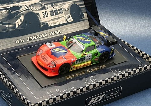 Fly Car modèle A27 Marcos LM600 4h. Jarama 1998 Numéro #30, Neuf, Autres marques, Électrique, Enlèvement ou Envoi