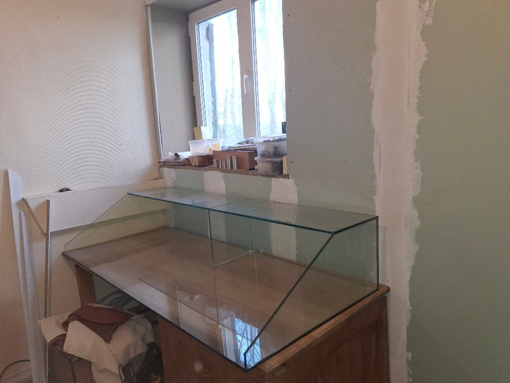 Comptoir en verre, Maison & Meubles, Armoires | Vitrines, Enlèvement, Comme neuf, Verre