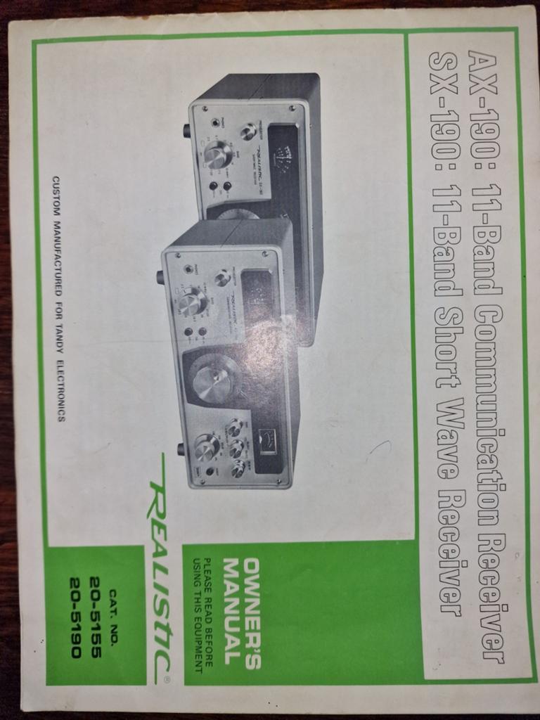 Realistic DX-190 ontvanger, Enlèvement, Utilisé