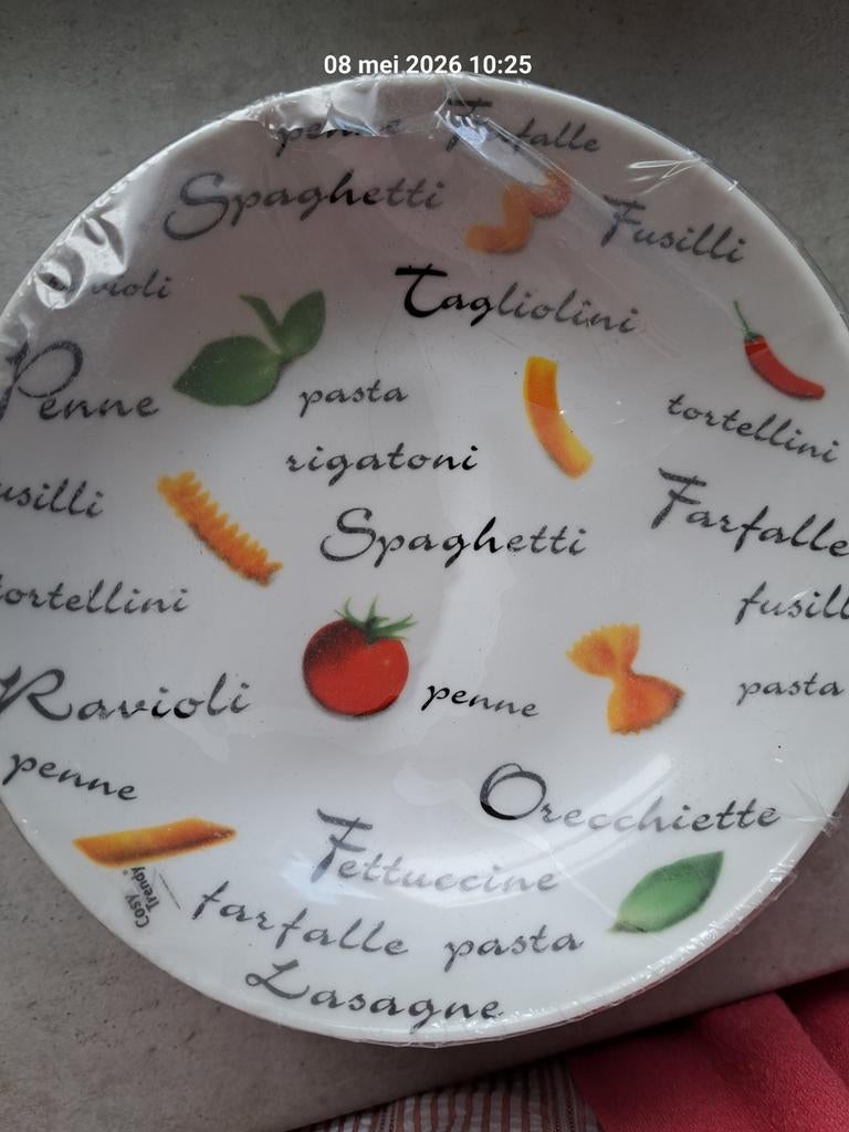 6 nieuwe pasta borden cost en trendy, Ophalen of Verzenden, Bord(en)