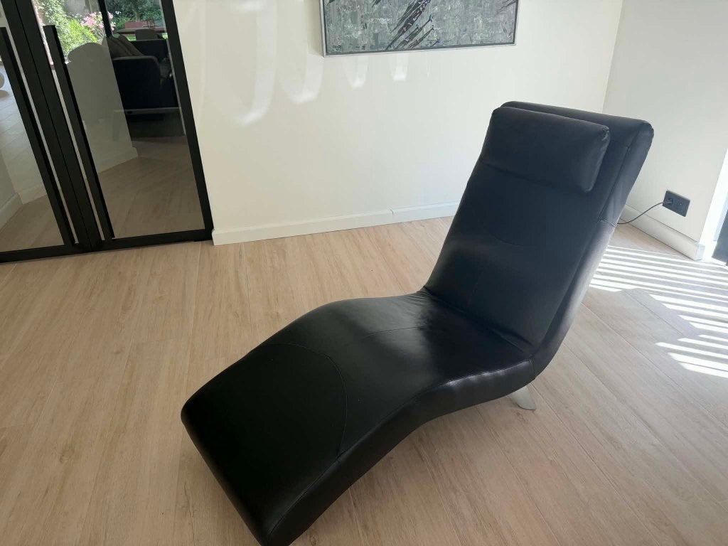 Chaise longue, Ophalen, Leer, Zo goed als nieuw, Minder dan 150 cm