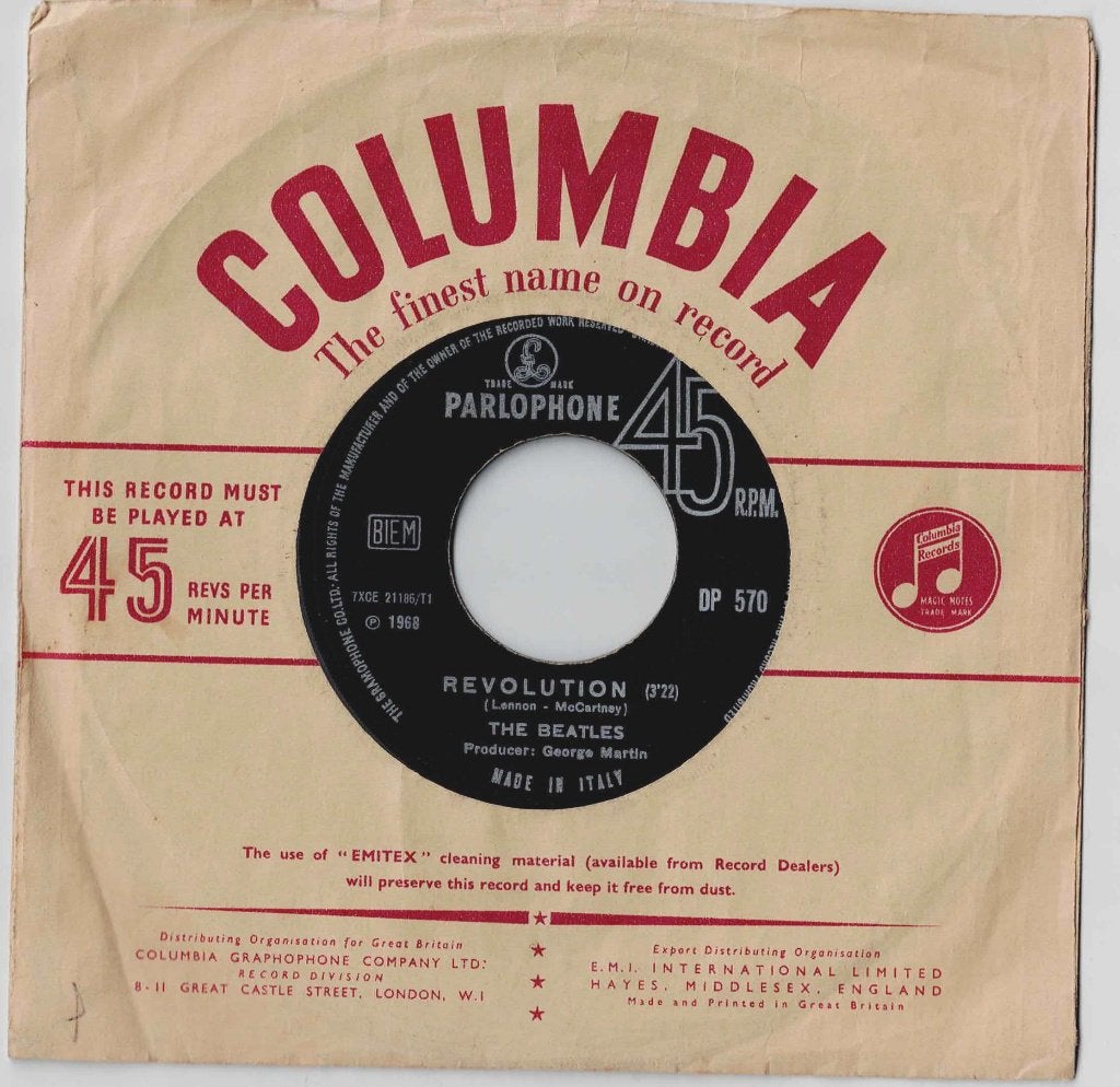 The Beatles - Revolution - Hey Jude, Enlèvement ou Envoi, 7 inch, Utilisé, Rock et Metal