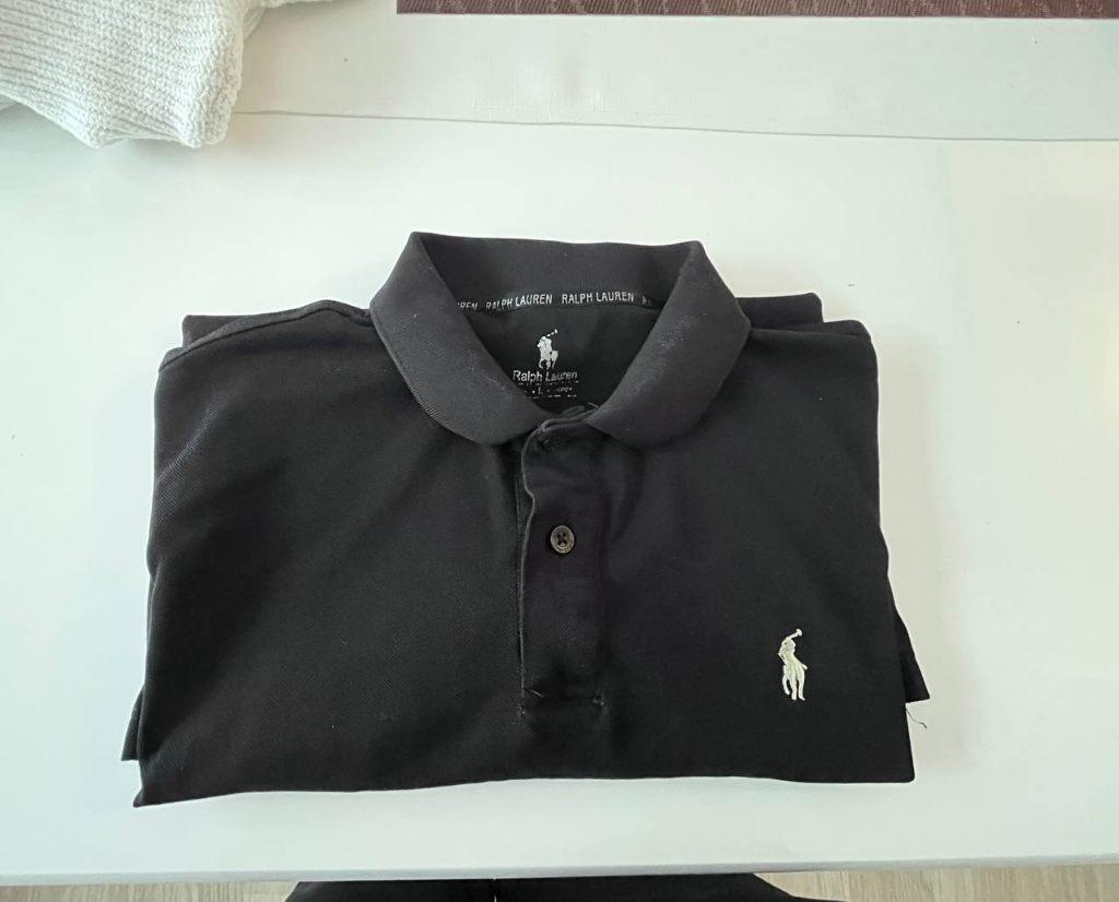 Ralph Lauren Polo Zwart | M, Enlèvement ou Envoi, Ralph Lauren, Porté, Taille 48/50 (M)
