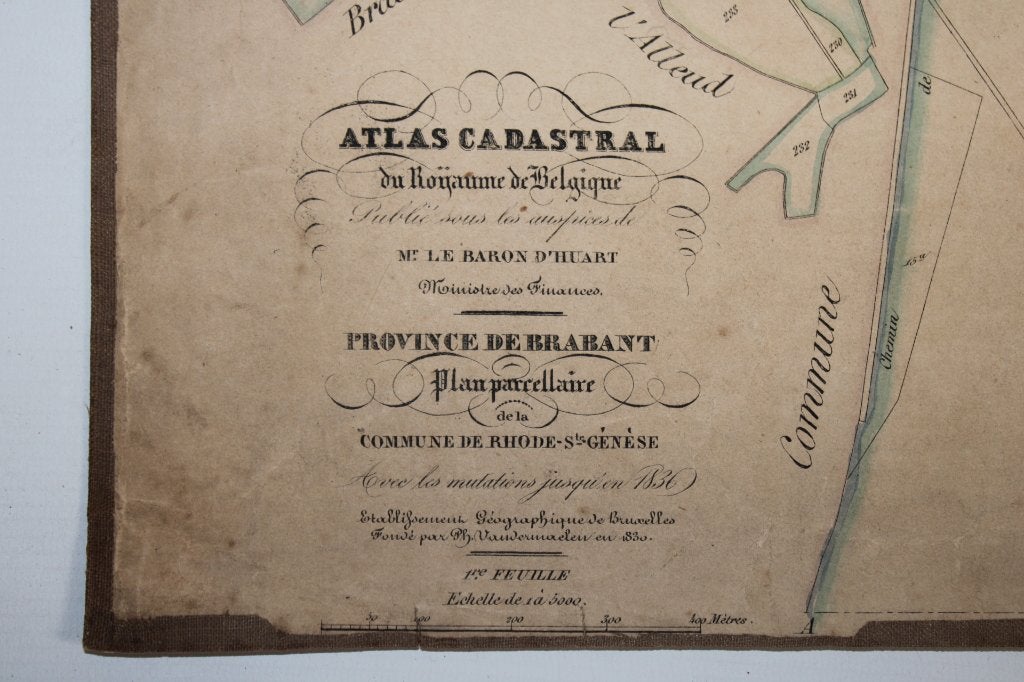 3 anciennes cartes - Rhode-Saint-Genèse, Vandermaelen, 19e s, Enlèvement