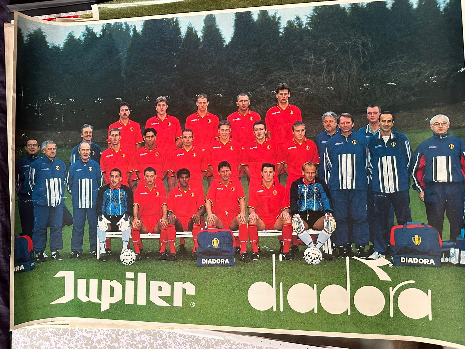 Poster rode duivels, Verzamelen, Ophalen of Verzenden, Gebruikt, Poster, Plaatje of Sticker