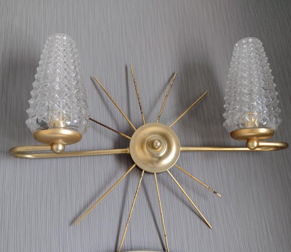 Lampe murale rétro des années 50 et 60 Sunburst, Enlèvement, Maison et Meubles