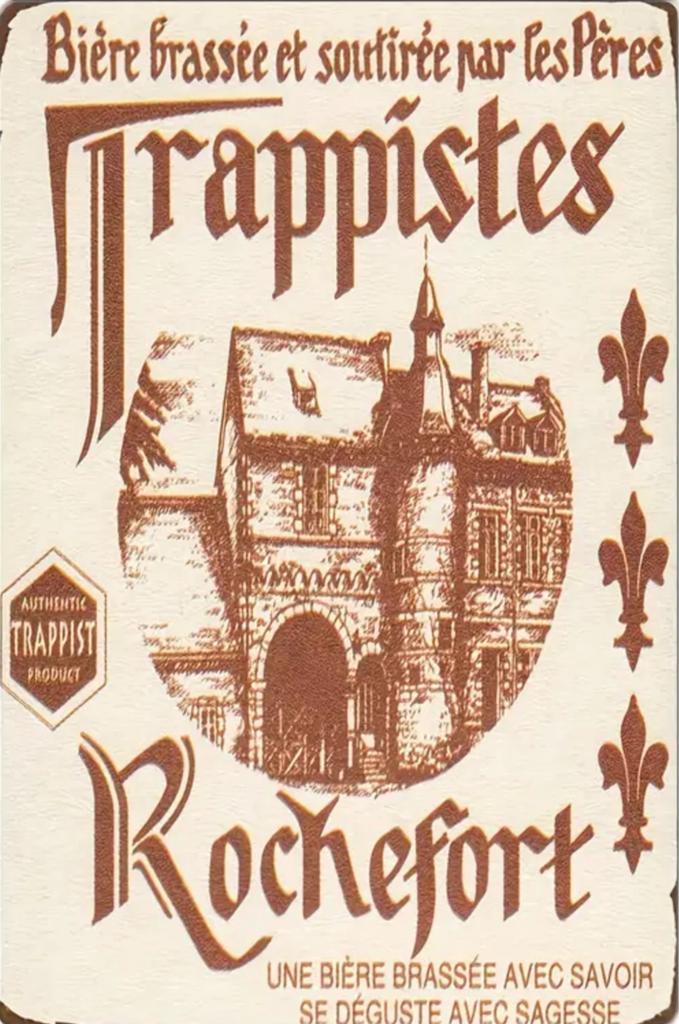 Metalen reclamebord trappist Rochefort - vintage mancave, Verzamelen, Biermerken, Ophalen of Verzenden, Nieuw, Reclamebord, Plaat of Schild