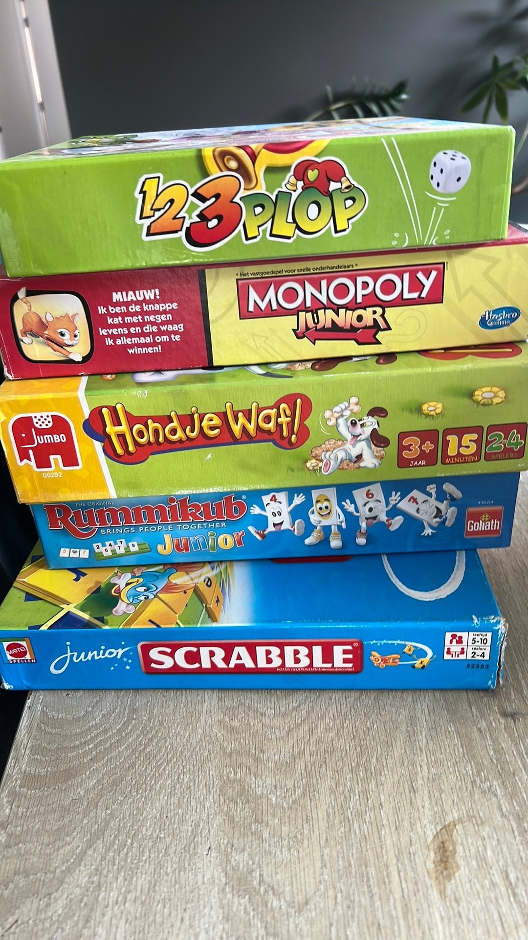 Pakket 5 gezelschapsspelen, Hobby en Vrije tijd, Gezelschapsspellen | Overige, Ophalen, Zo goed als nieuw