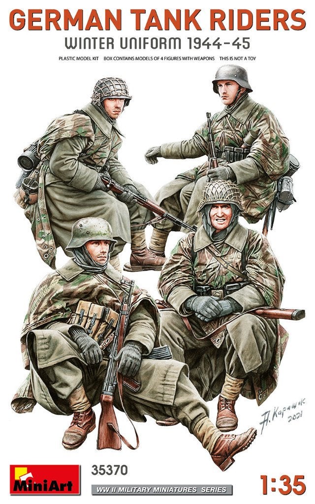 MINIART 35370 GERMAN TANK RIDERS WINTER UNIFORM 1944-45 1/35, Ophalen of Verzenden, Nieuw, 1:35 tot 1:50, Figuur of Figuren