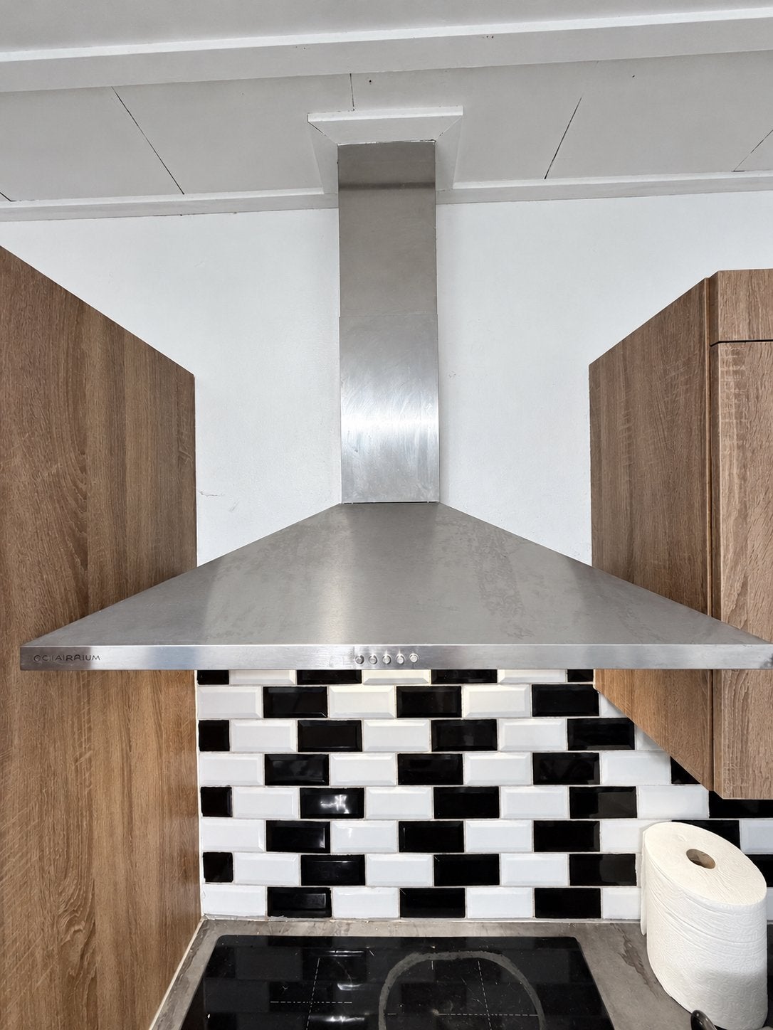 Dampkap inox 90cm, Ophalen, Gebruikt, Vrijstaand, Wandschouwkap