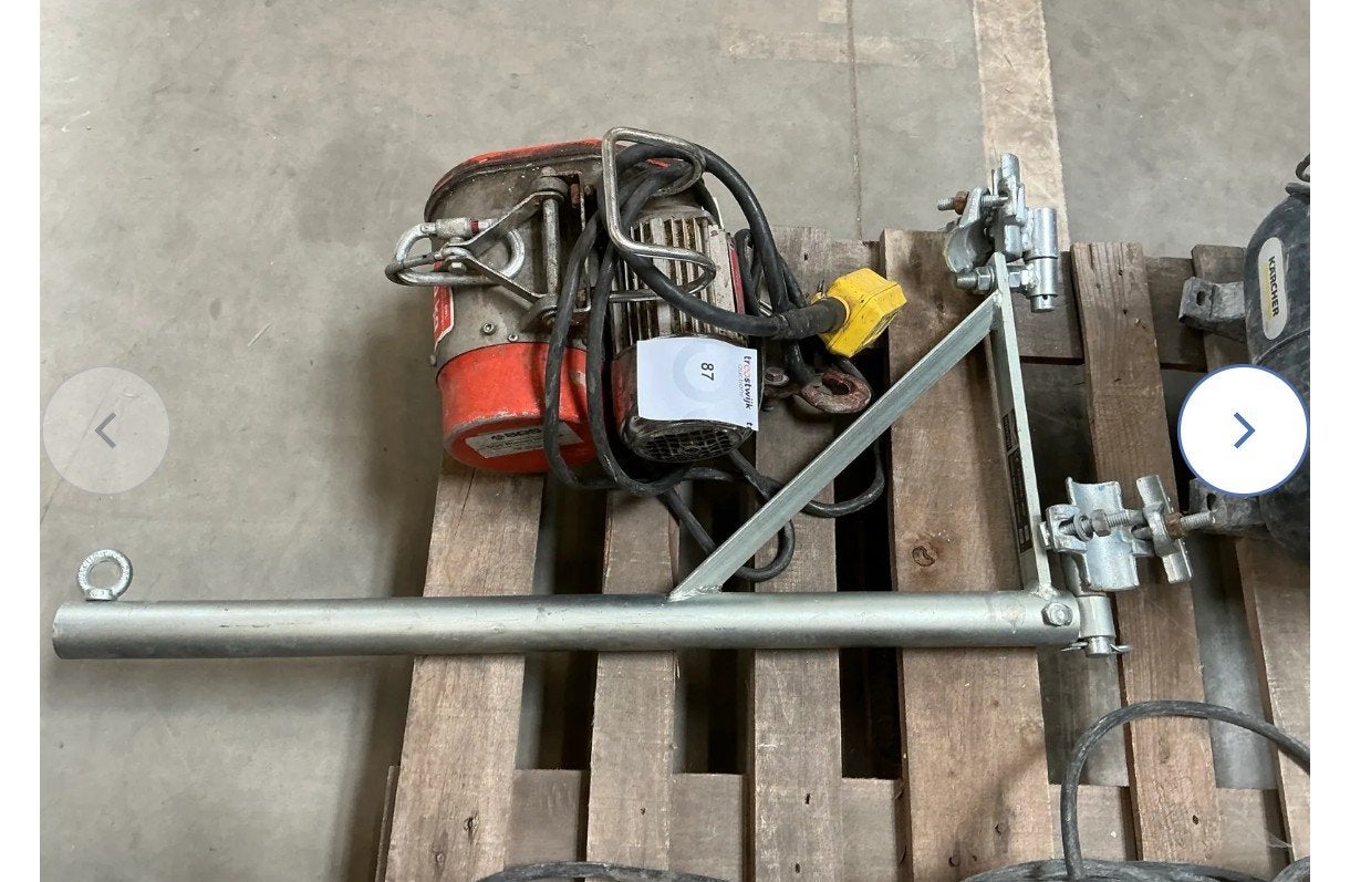 Treuil à câble électrique Steinweg-Baby + bras de montage d', Enlèvement